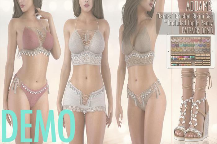 Addams "Danika" Crochet Bikini Set #DEMO