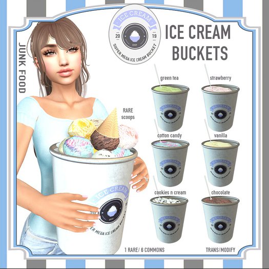 Junk Food - Ice Cream Bucket (Green Tea)
