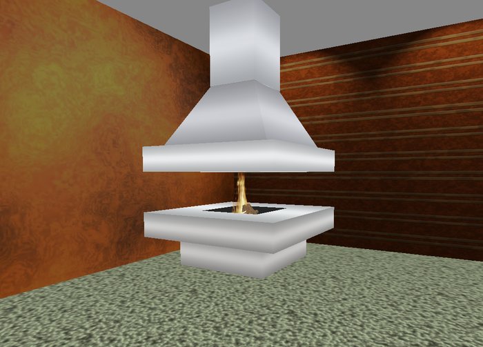 Square  Silver Fireplace byGabe