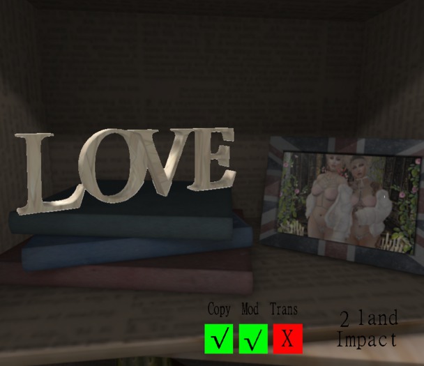 .:PD:. LOVE Word Deco wood