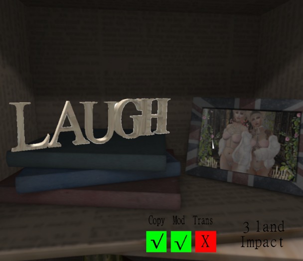 .:PD:. LAUGH Word Deco wood