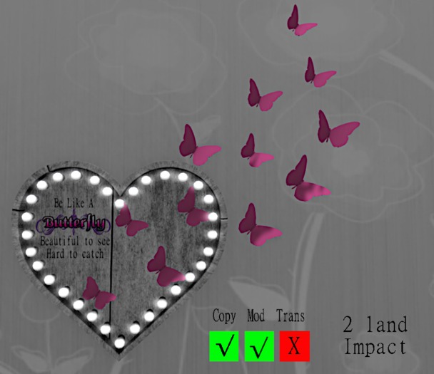 .:PD:. Be Like a Butterfly Pink Wall Decor