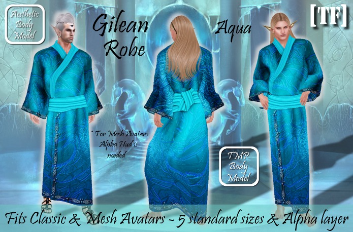GILEAN Robe (Aqua) [TF] - [Wear to Unpack]