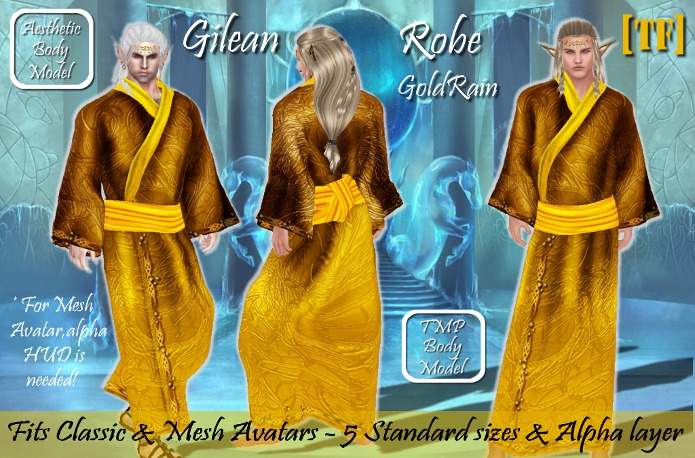 GILEAN Robe (Gold Rain) [TF] - [Wear to Unpack]