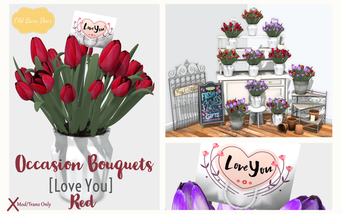 {OBD} Occasion Tulip Bouquet - Love You [Red]