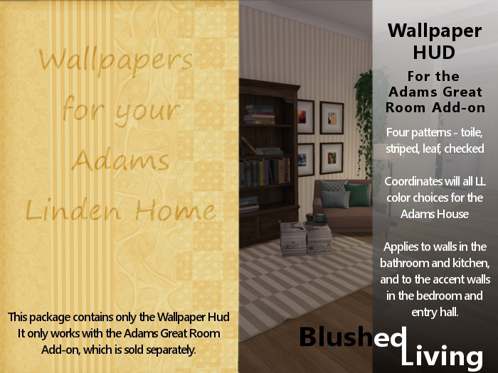 Blushed Living - Adams Great Room Wallpaper