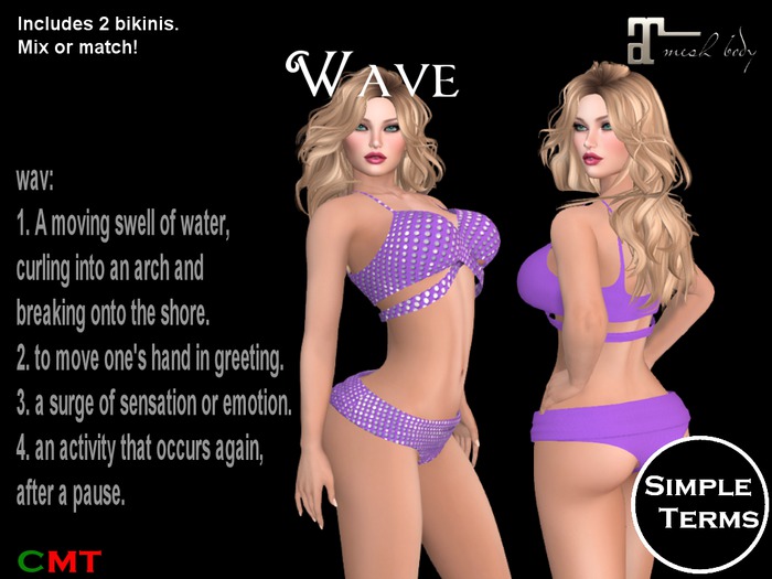 ST - Wave Bikini - Purple (Wear Me)