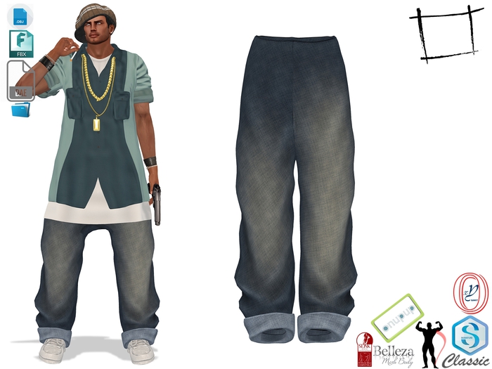 WC1213 Men's Oversize Rap Pants DevKit