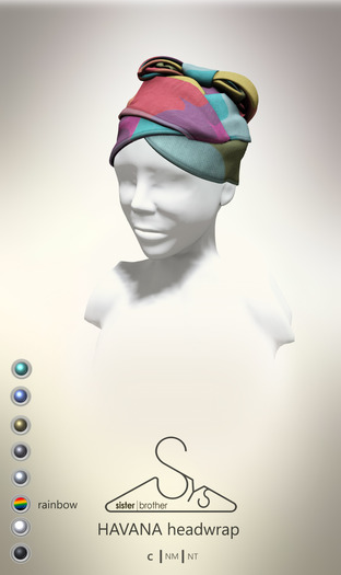 [sYs] HAVANA headwrap (Unrigged) - rainbow