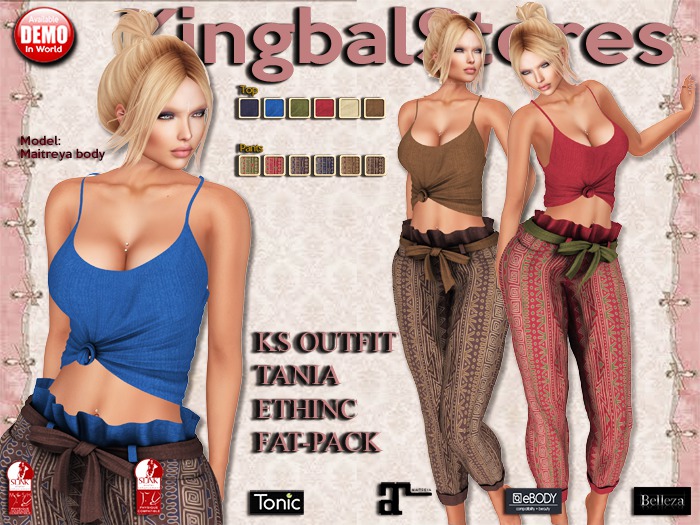 420 KS OUTFIT TANIA TOP&PANTS ETHINC FAT-PACK