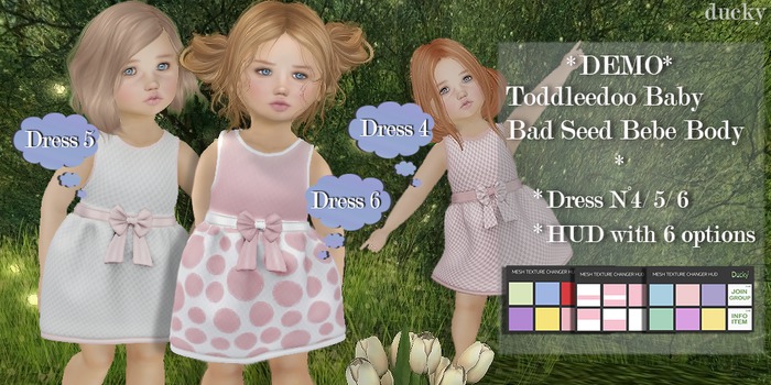 *Ducky-Mesh Girls Dress_DEMO,Bad Seed Bebe,Toddleedoo Baby 456