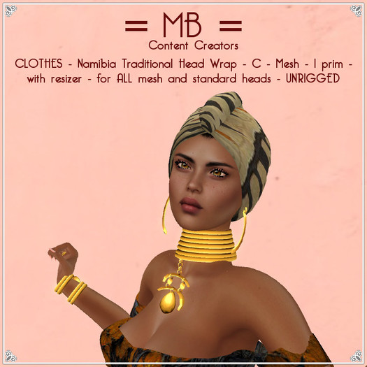 = MB = BOX CLOTHES - NAMIBIA - Traditional Head Wrap resize