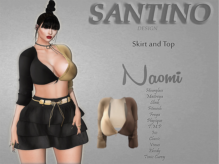 Santino Design-Decolte Top-Beige