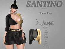 Santino Design-Decolte Top-Black