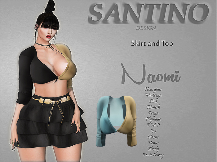 Santino Design-Decolte Top-Blue