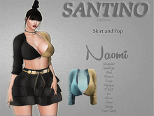 Santino Design-Decolte Top-Blue