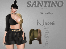 Santino Design-Decolte Top-Khaki