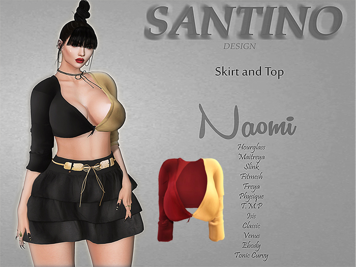 Santino Design-Decolte Top-Red