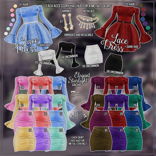 24.Loki - Elegant Starlight GACHA - Khaki Top - Maitreya