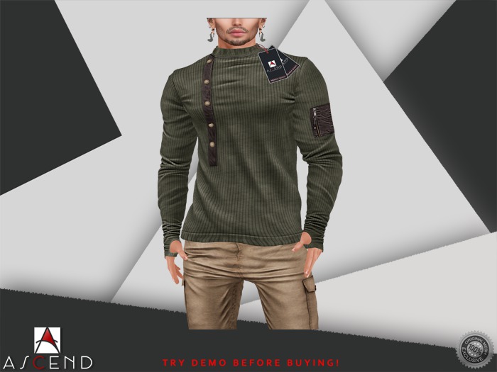 //Ascend// Kevin Sweater - SOLIDS - GREEN 