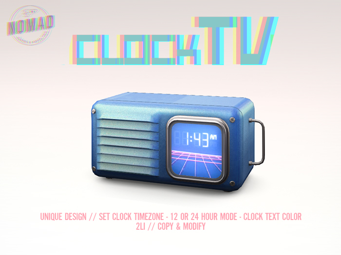 NOMAD // Clock TV // Blue