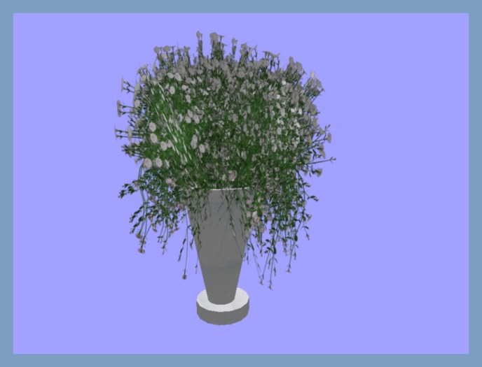 White Petunias on pedastal