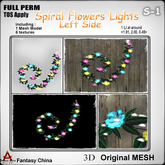 Full Perm Mesh Spiral Flowers Lights