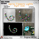 FC- Full Perm Mesh Spiral Flowers Lights- RIGHT SIDE
