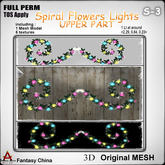 FC- Full Perm Mesh Spiral Flowers Lights- UPPER PART 