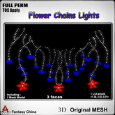 4th of july - Full Perm Mesh Flower Chains Lights 4th of july