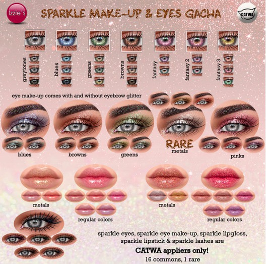 Izzie's - Catwa - Applier Sparkle Eyes (greytones)