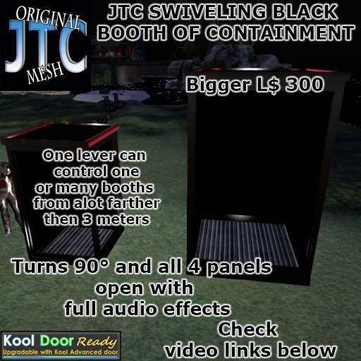 JTC SWIVELING BLACK BOOTH OF CONTAINMENT