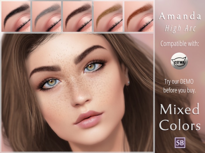 Eyebrows, Catwa: Amanda.HighArch.MixedColors