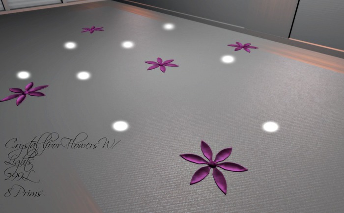Crystal Floor Flowers W/ Lights