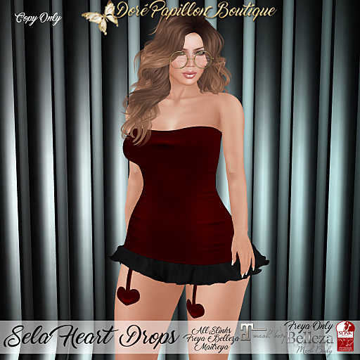 DPB Sela Heart Drops - Ruby Red