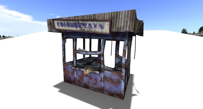 Old Urban kiosk v1 Mesh