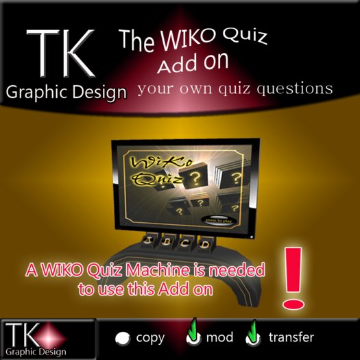 Wiko quiz add on - your own quiz questions