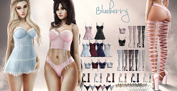 #28 Blueberry - Cocodoll Set - M - Shoes(Mini) - Blue - Common