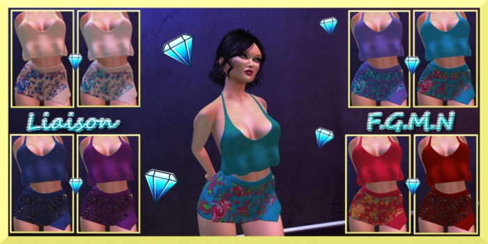 F.G.M.N/Liaison Ruffle Top & Skort