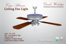 A+ Casa Blanca Ceiling Fan Light