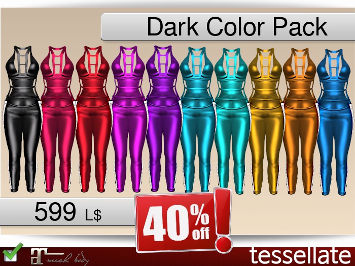 Tessellate Body Suit Dark color pack