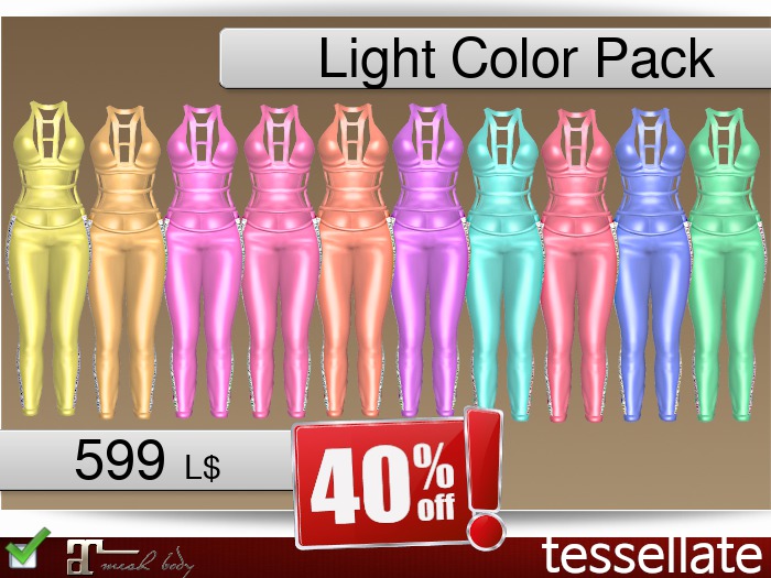 Tessellate Body Suit Light color pack