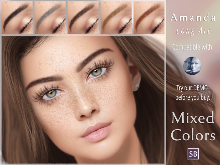 Eyebrows, Genus: Amanda.LongArch.MixedColors