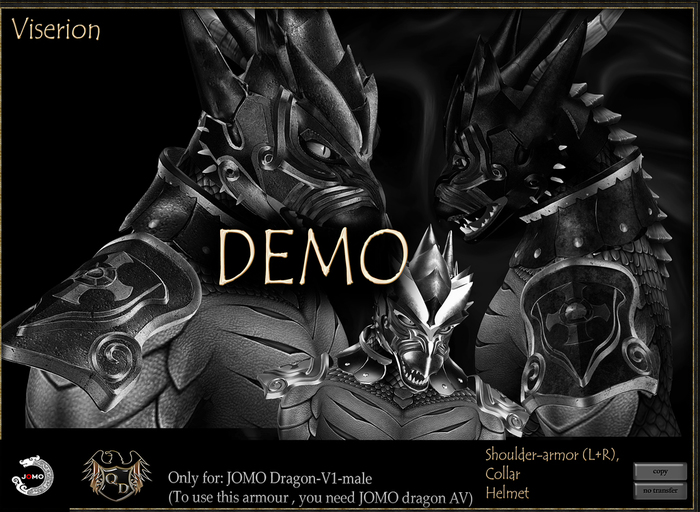 Helmet/Collar/Shoulder part "Viserion" DEMO*