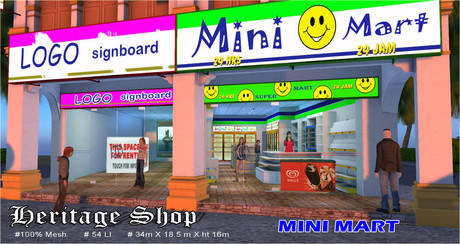 Second Life Marketplace - [role-play] Heritage Mini Market full furnished