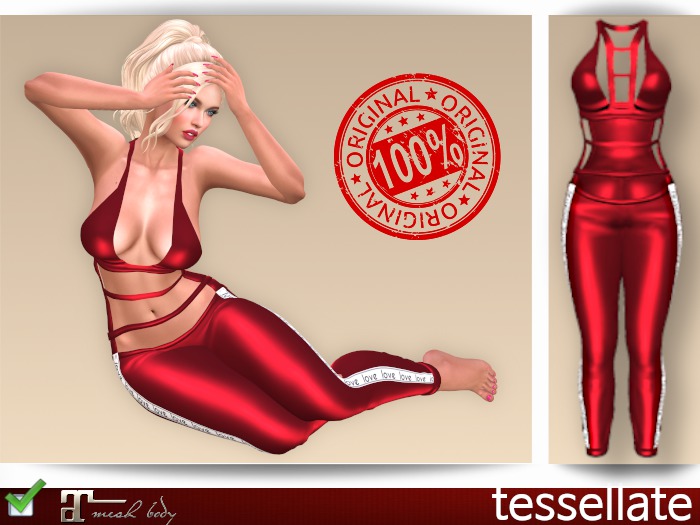 Tessellate Body Suit Red