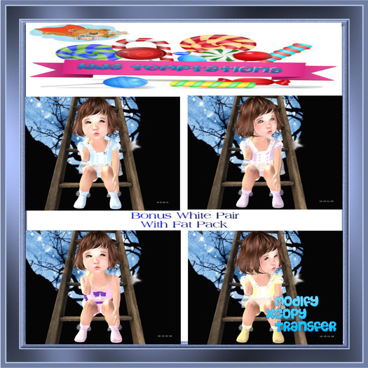 Kids Temptations - Single Ruffle Socks - Fat Pack 2 w/ Bonus