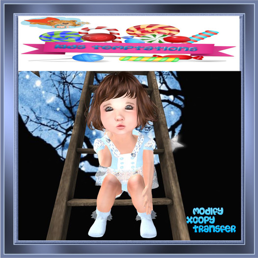Kids Temptations - Single Ruffle Socks - Blue 1