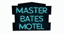 BUENO-Master Bates Motel Sign -Blue