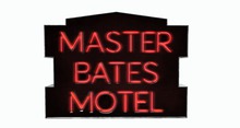 BUENO-Master Bates Motel Sign -Red